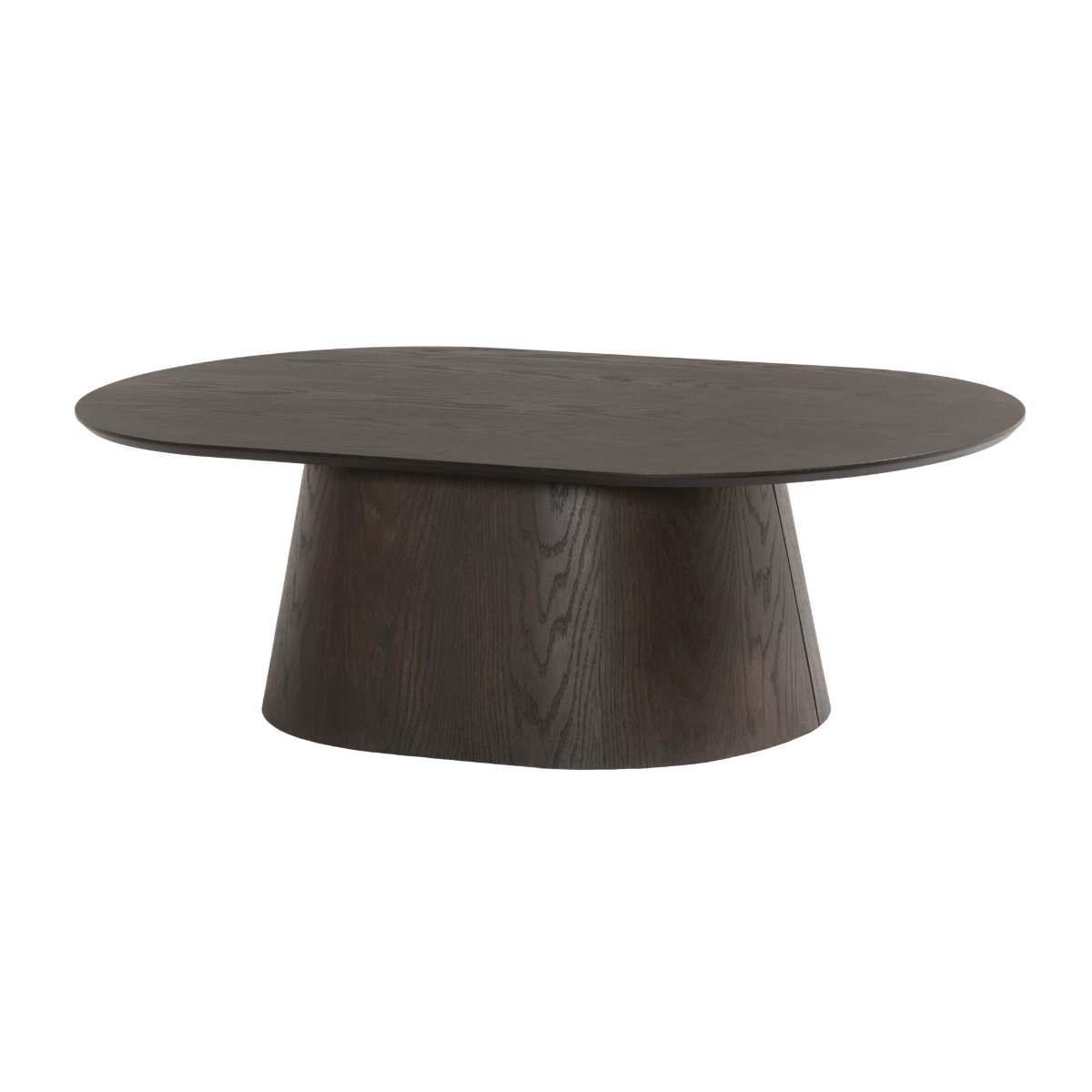 Couchtisch Novero oval 120 x 70 cm Eichenholzfurnier Espresso braun