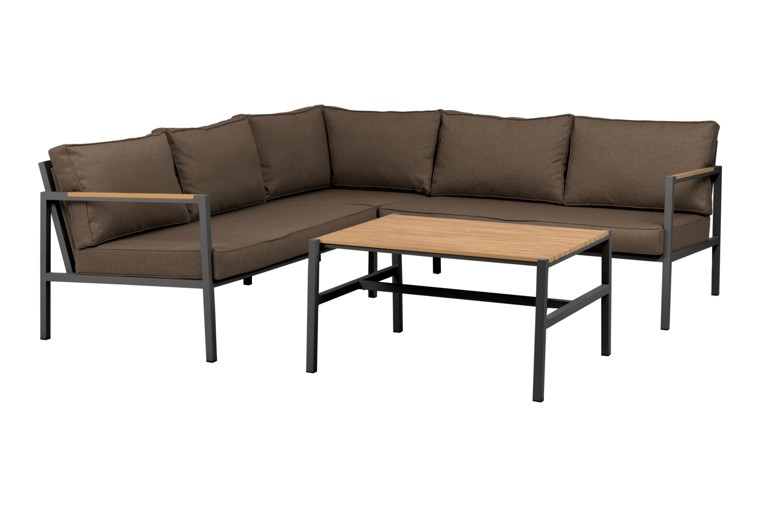 Garten Lounge Set Ecksofa Cap mit Tisch Aluminium anthrazit
