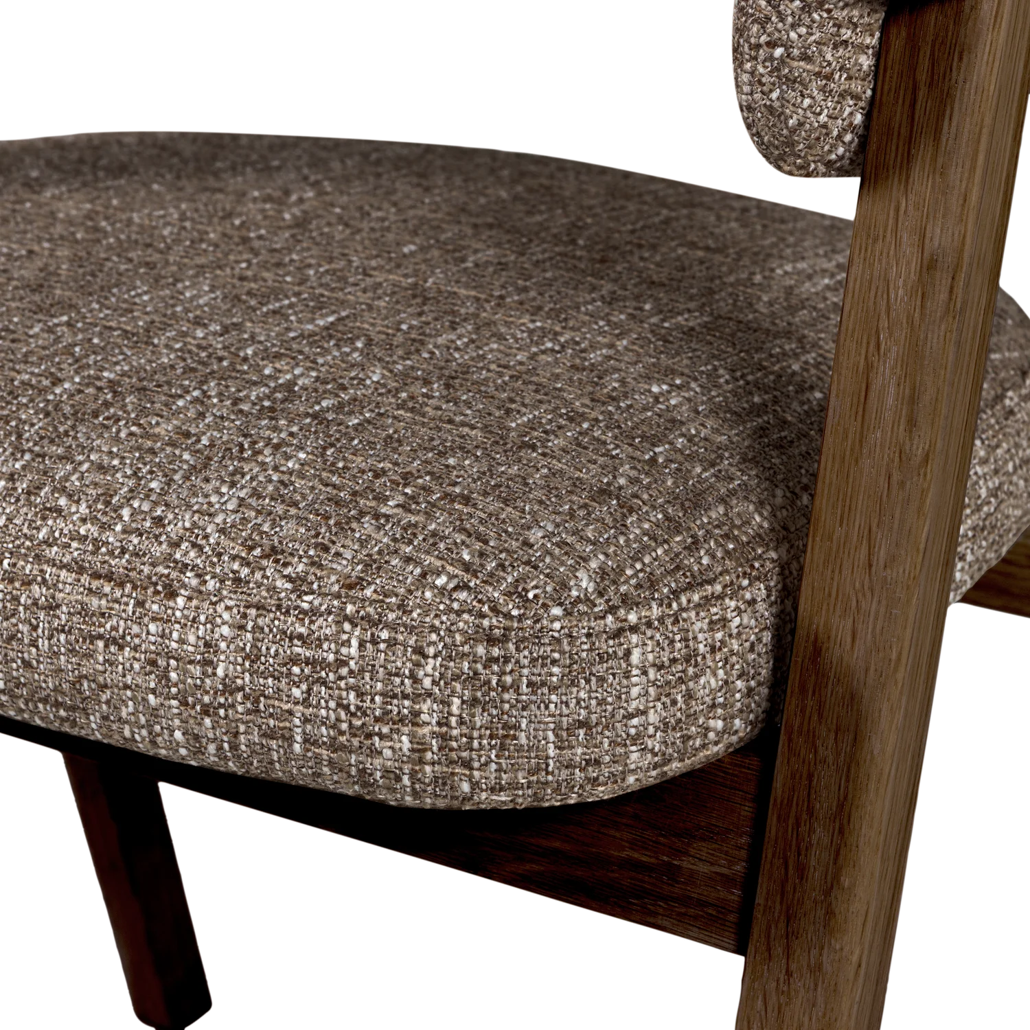 Armlehnstuhl TUNAR Eichenholz Stoff braun