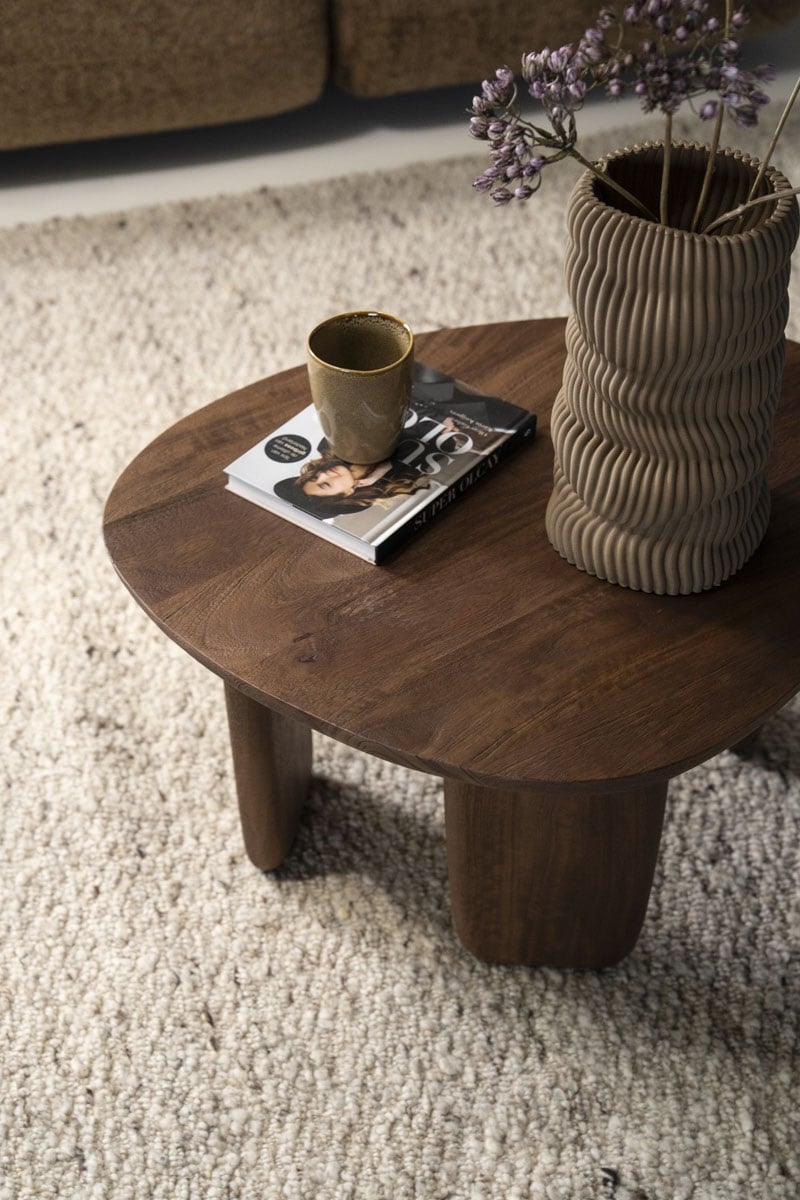 Couchtisch Maud klein 65 x 56,5 cm Mangoholz Sofatisch Beistelltisch