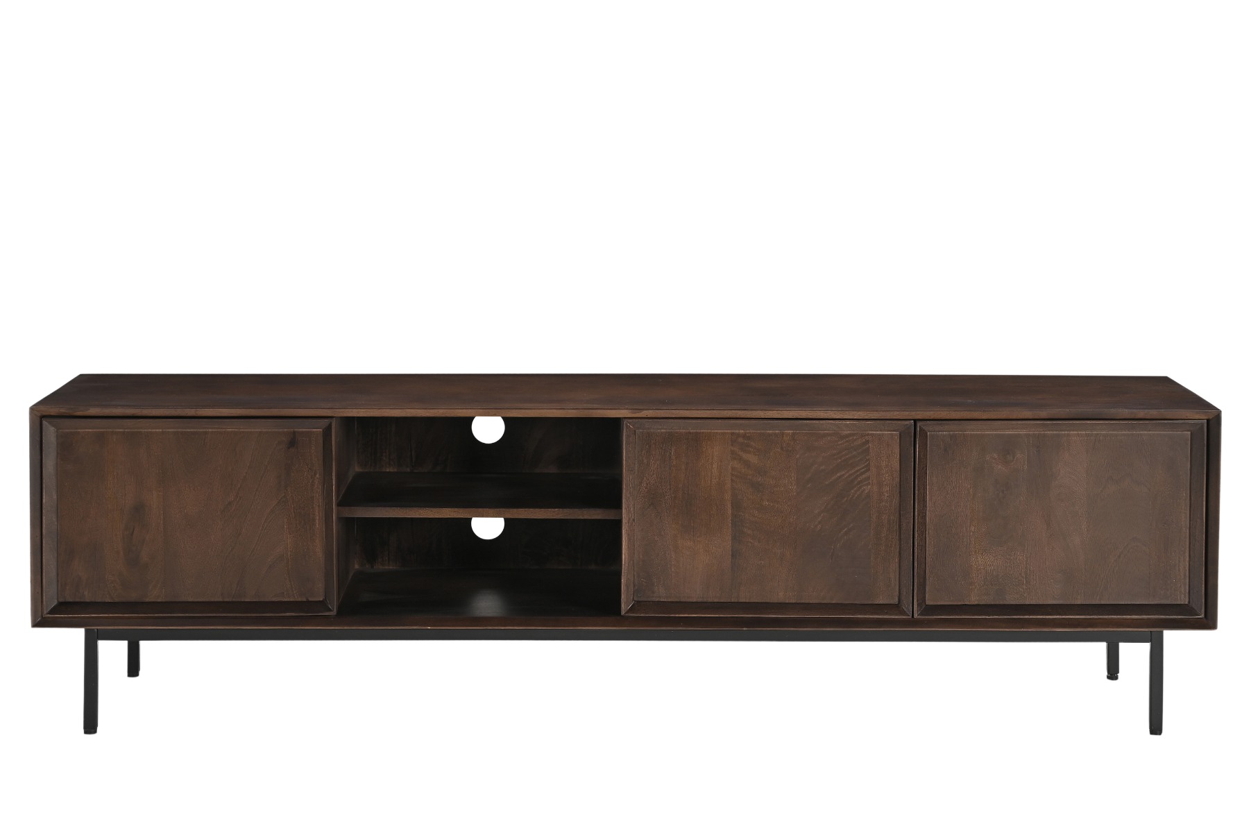 TV Möbel Lowboard Ravenstein 180 cm Mangoholz braun  