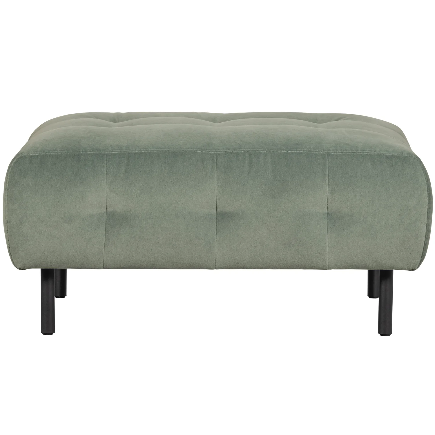 Pouf LLOYD 90 x 90 cm Hocker Sitzhocker Samt Velvet wasserpflanze