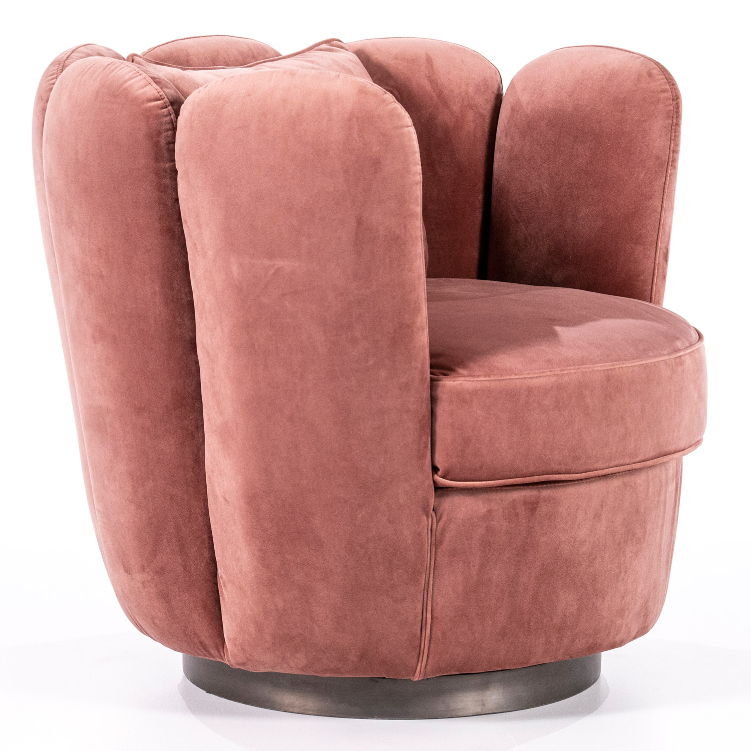 Retro Sessel Maria drehbar Samt Loungesessel