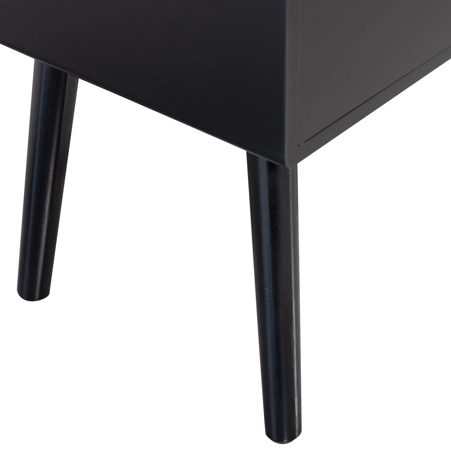 Nachtschränkchen OZZY H 53 cm mit 1 Schublade MDF schwarz