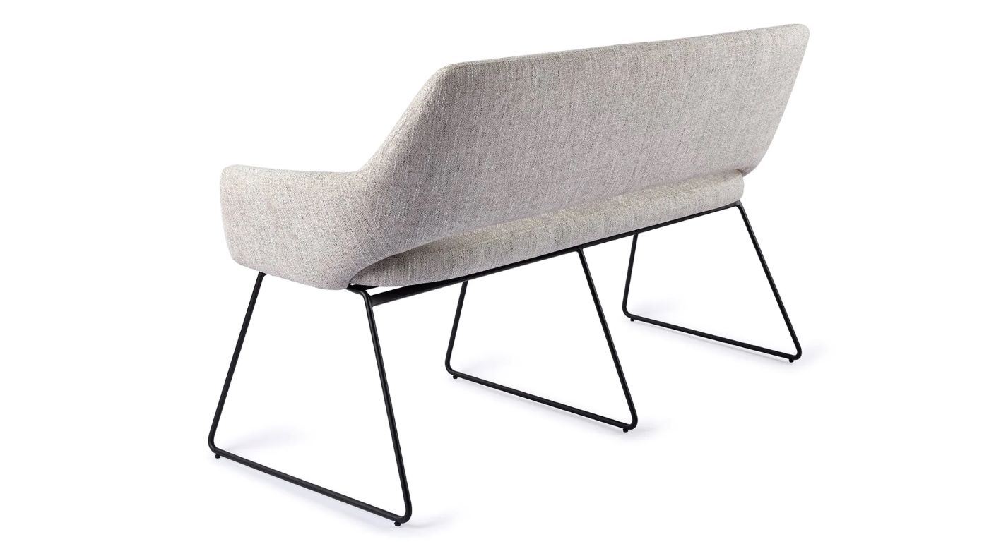 Esszimmerbank YANAI 140 cm – Modern & mit Lehne - hellgrau