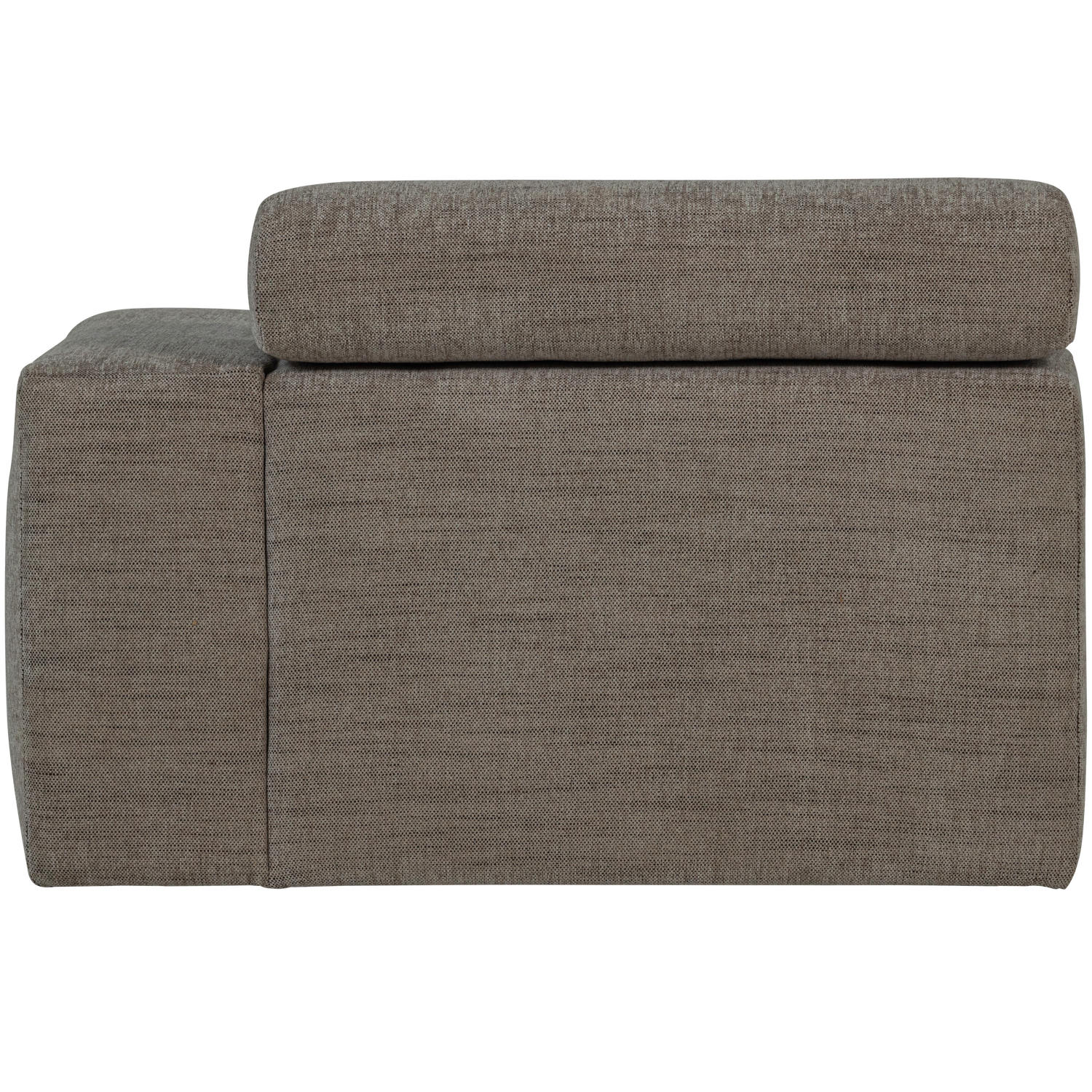 Sofaelement NOVI mit Armlehne rechts Element Webstoff grau melange