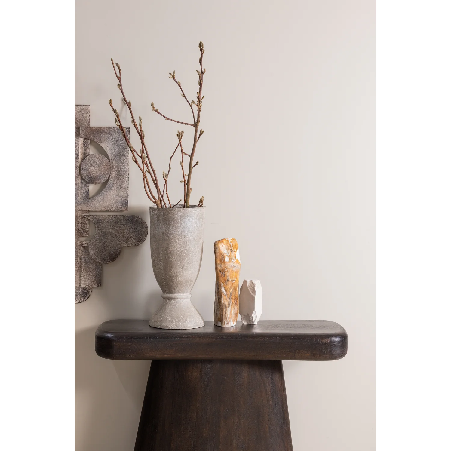 Konsolentisch AMCO 120 x 40 cm Beistelltisch Mango Massivholz schwarz