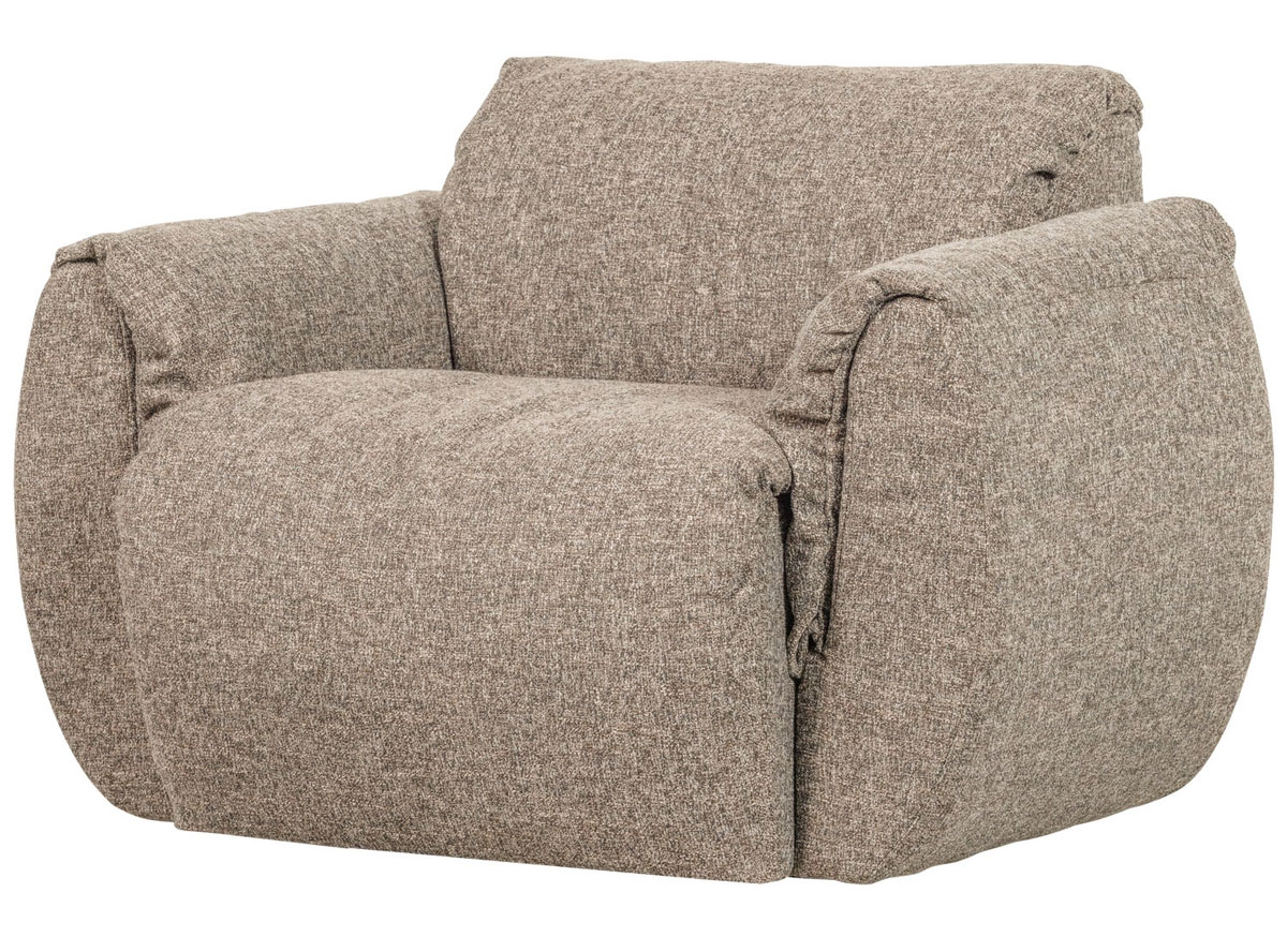 Sessel BAGGY drehbar Webstoff braun melange