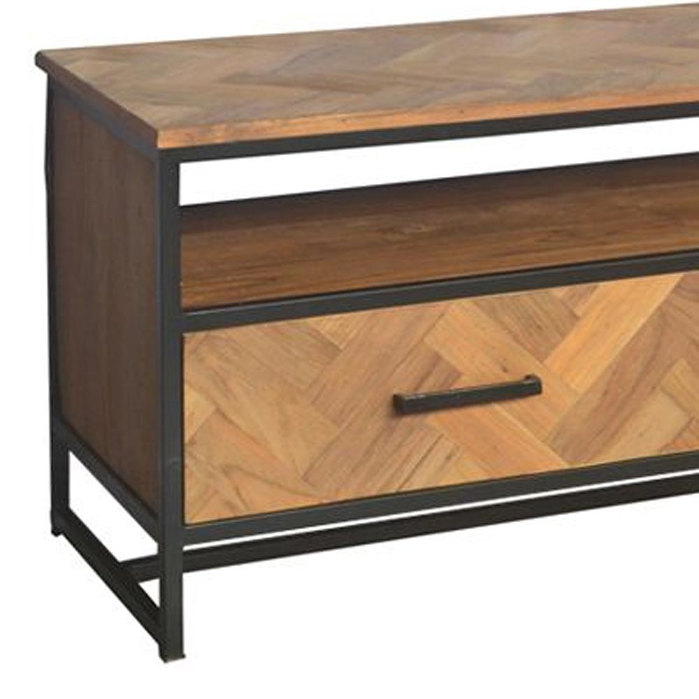 TV Möbel Accent 180 cm Lowboard Teakholz