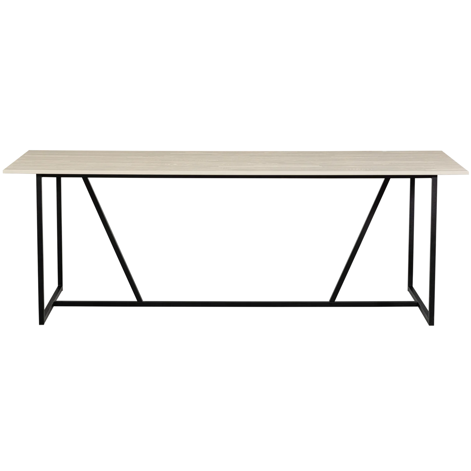 Esstisch SILAS 220 x 90 cm Esche Massivholz keilgezinkt staubgrau