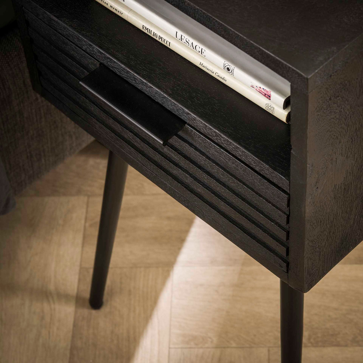 Nachttisch EMIRA H 60 cm schwarz