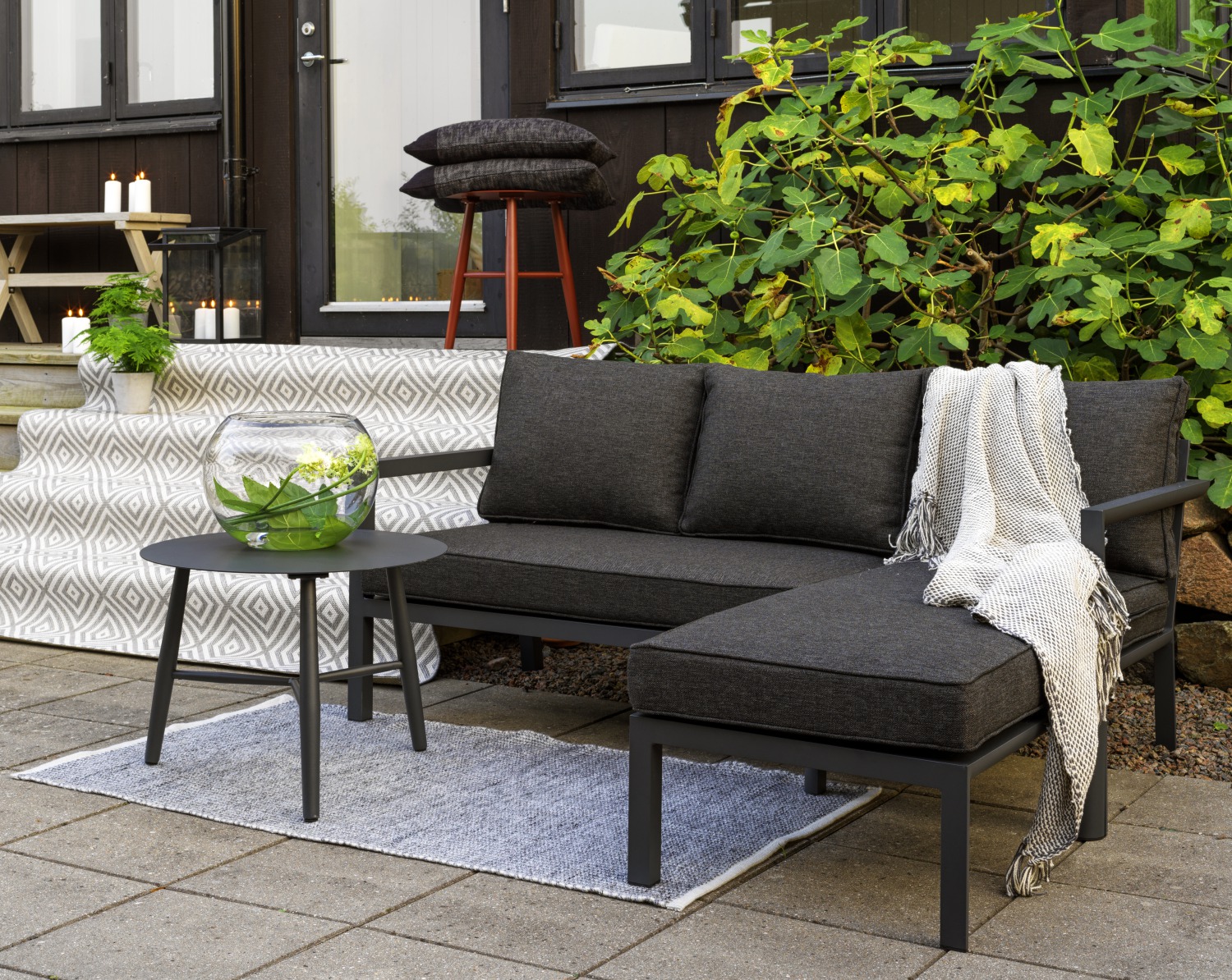 Gartenmöbel Loungeset mit Kissen Aluminium Delia Sitzecke Loungemöbel Garten Brafab
