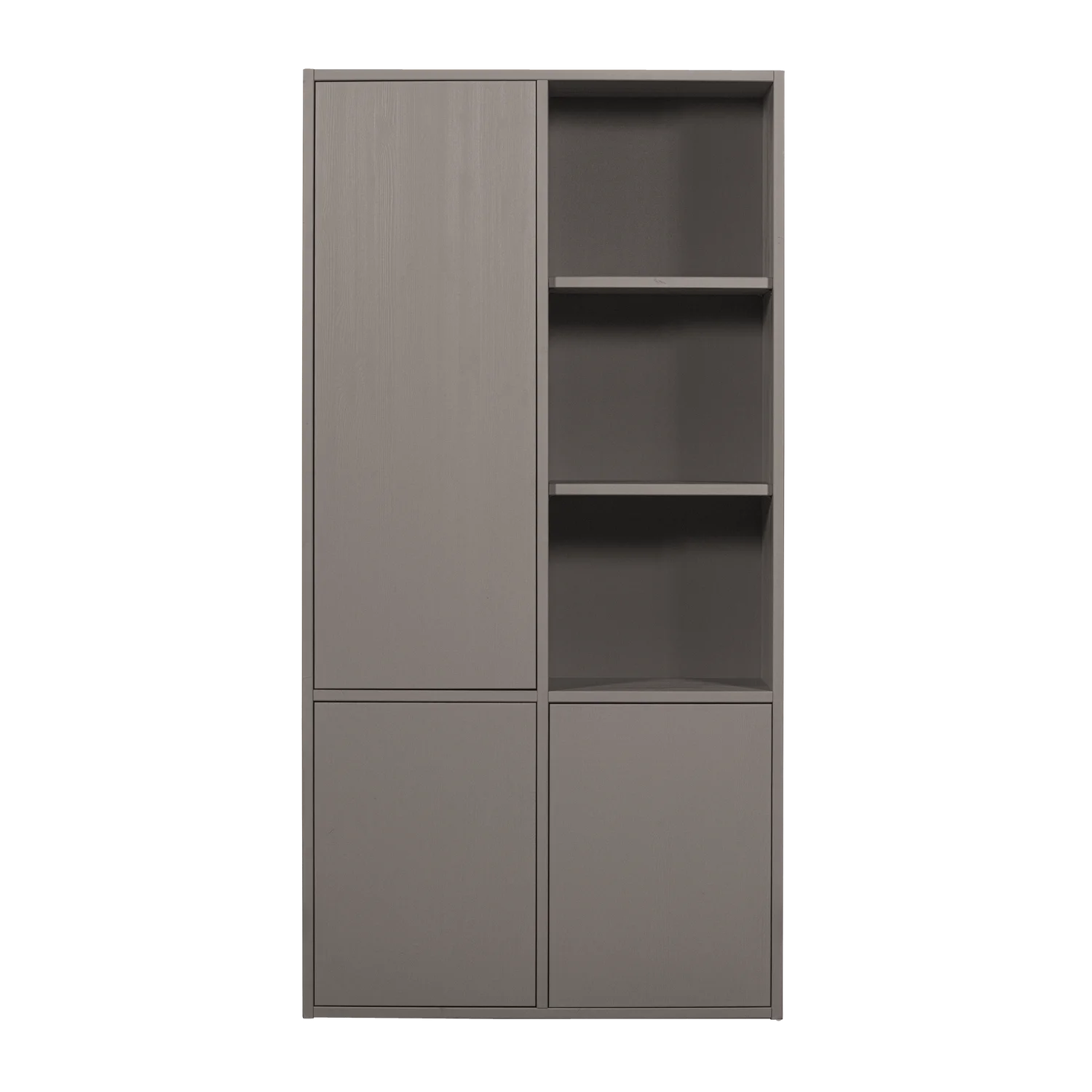 Kleiderschrank MEREL B 100 cm 3-türig Kiefernholz warmgrau  