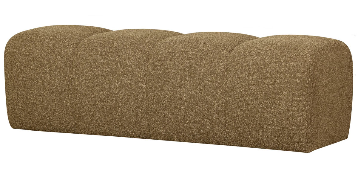 woood Esszimmerbank Hocker MOJO 164 cm Bouclé gelbbraun melange