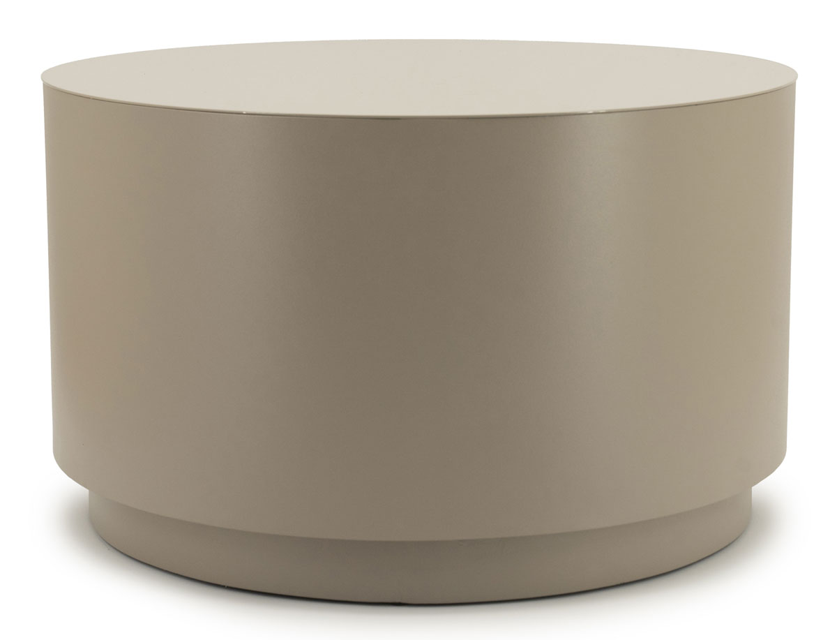 Beistelltisch Mesita Ø 60 cm Metall taupe