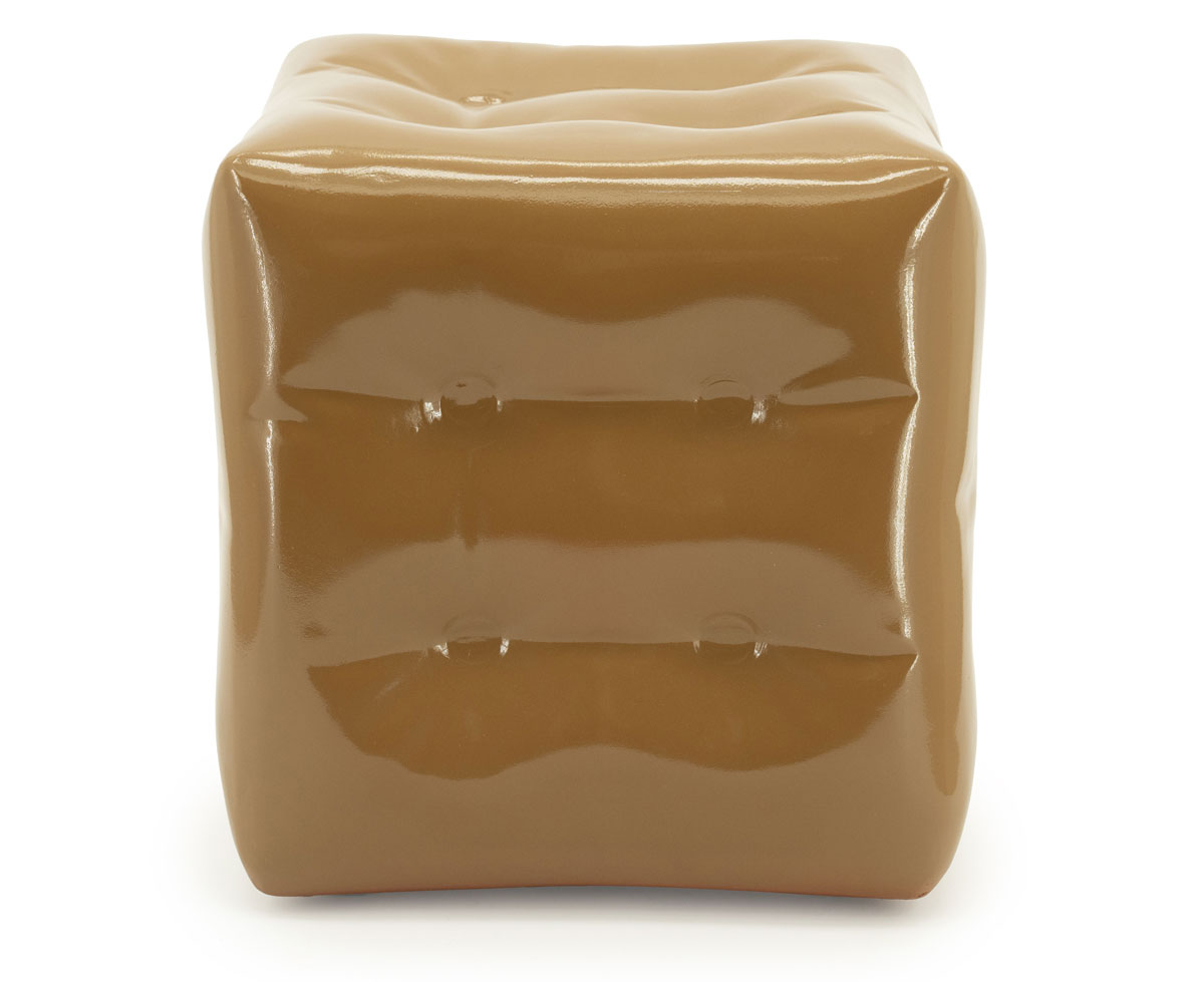 Pouf Sitzhocker Capti 38 x 38 cm Magnesiumoxid senffarben