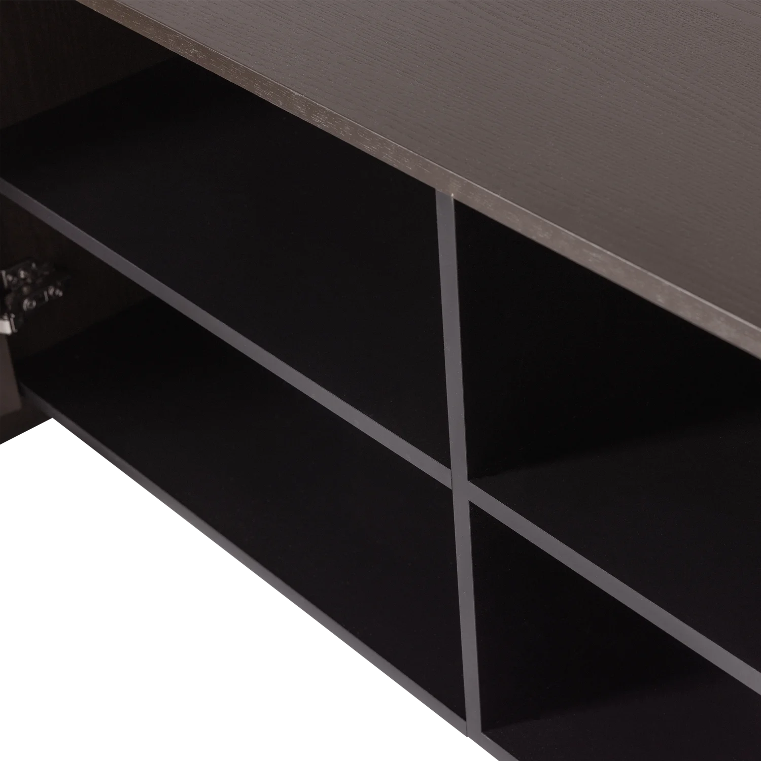 TV Möbel BROCK 200 cm Esche Furnier mittelbraun Kommode Lowboard