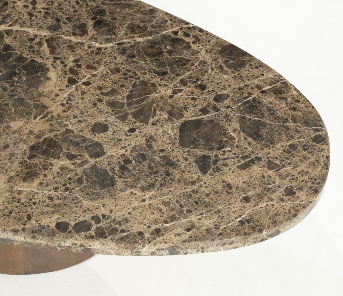 Couchtisch Bradley oval 120 x 75 cm Mango Holz Marmor