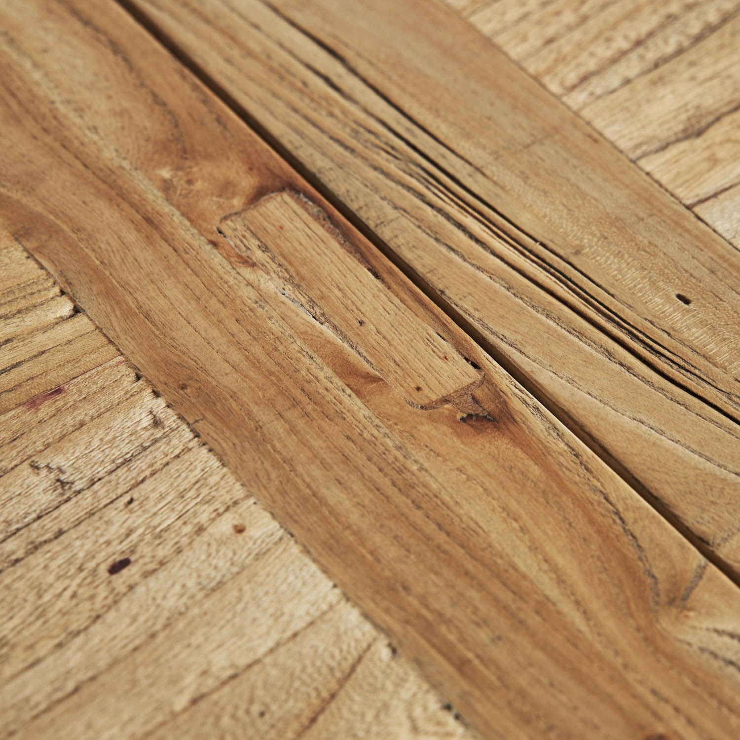 VICAL Esstisch BERCA ausziehbar 180 cm bis 240 cm recyceltes Ulmenholz