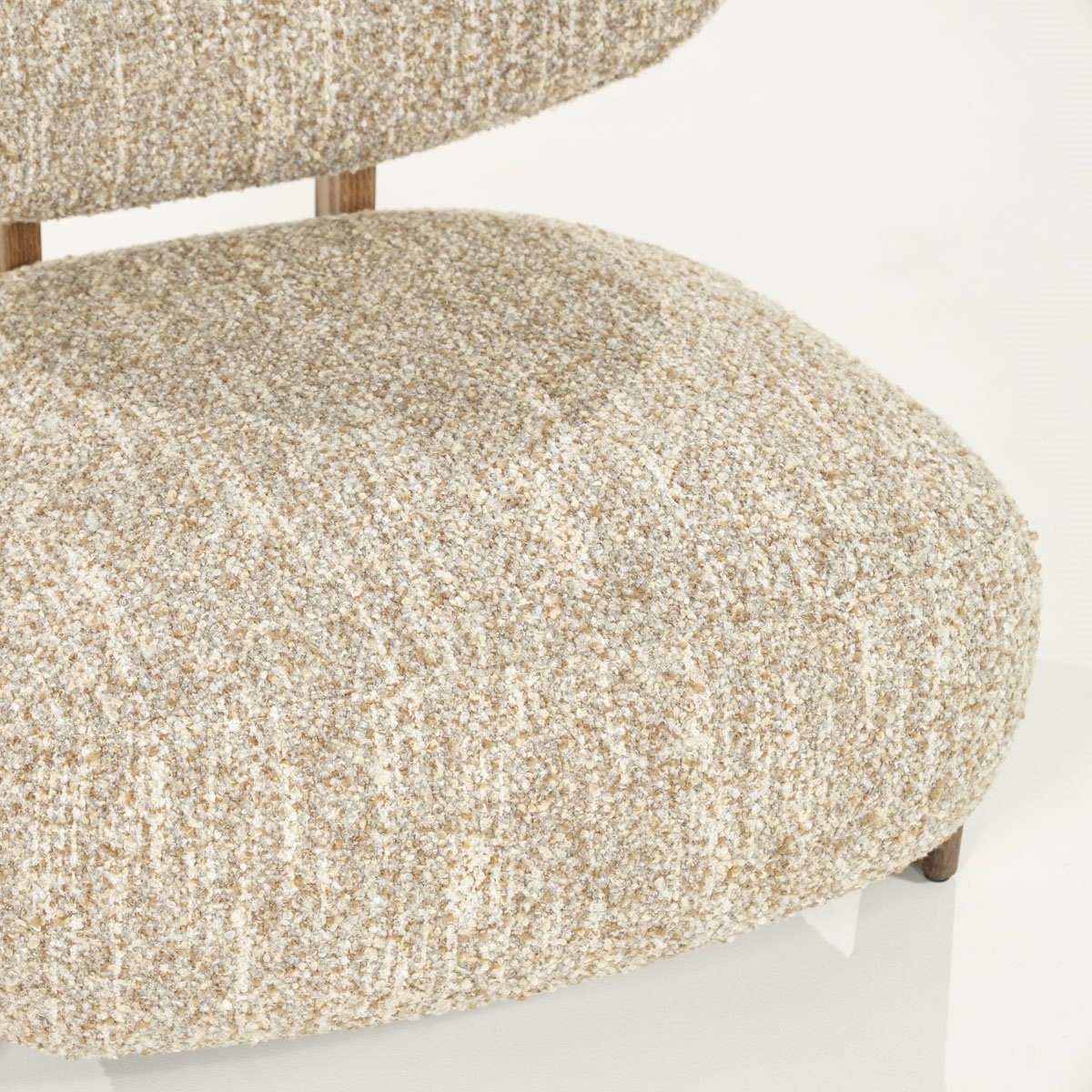 Sessel Reza Eichenholz braun Stoff beige Relaxsessel Fernsehsessel