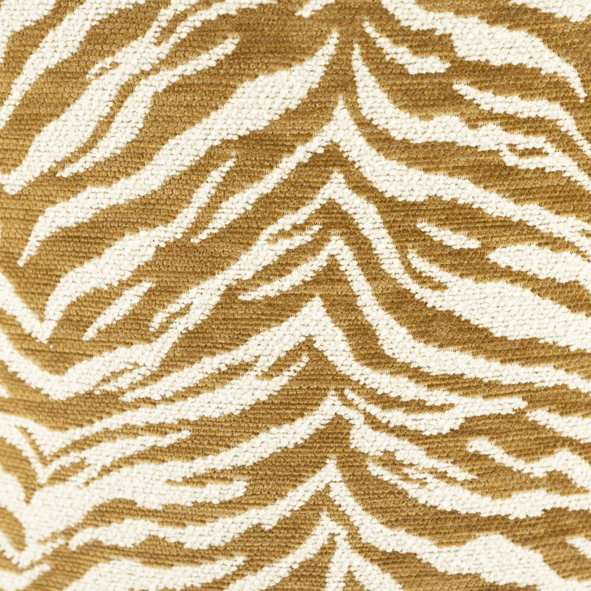 Pouf Tigra Ø 38 cm Muster senffarben Hocker Sitzhocker