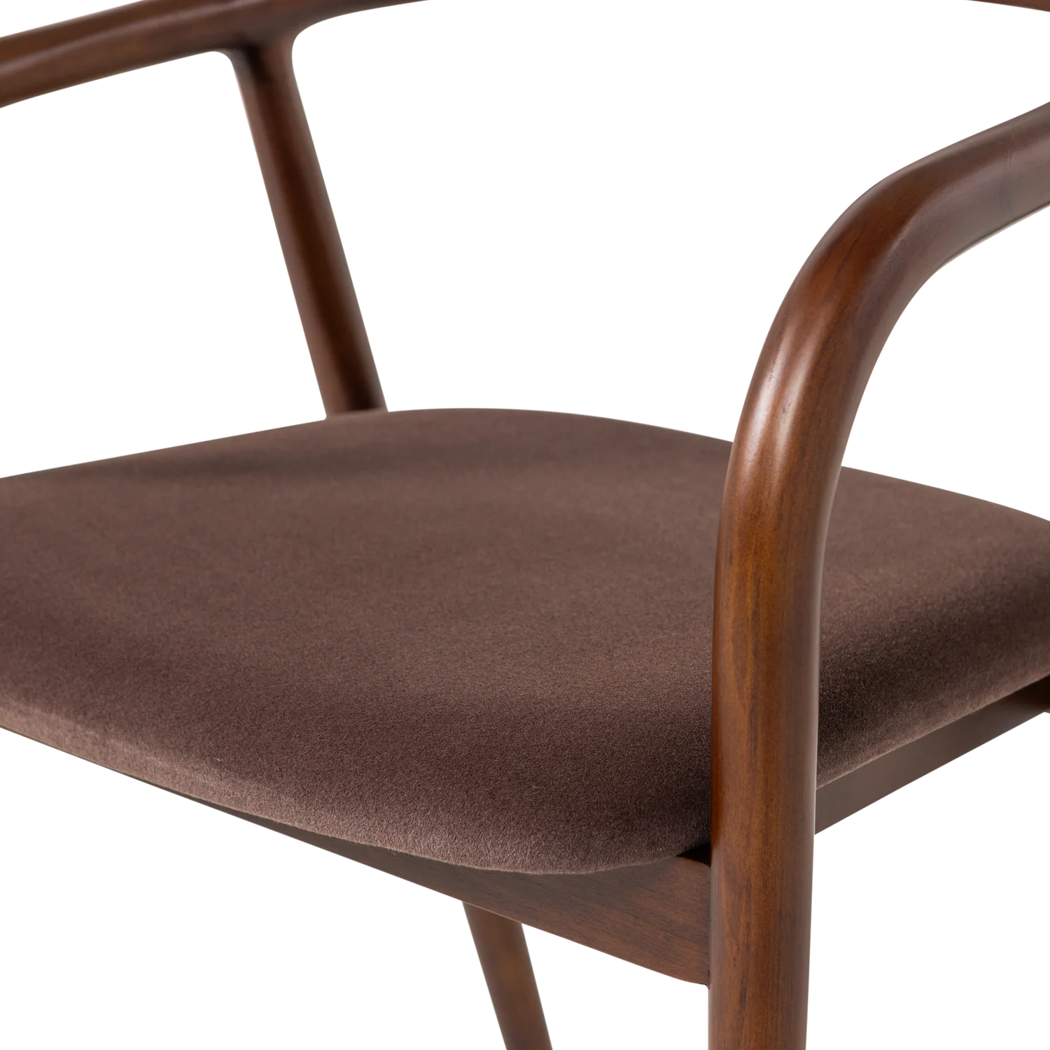 2er Set Armlehnstuhl BRAN Buche Samt braun