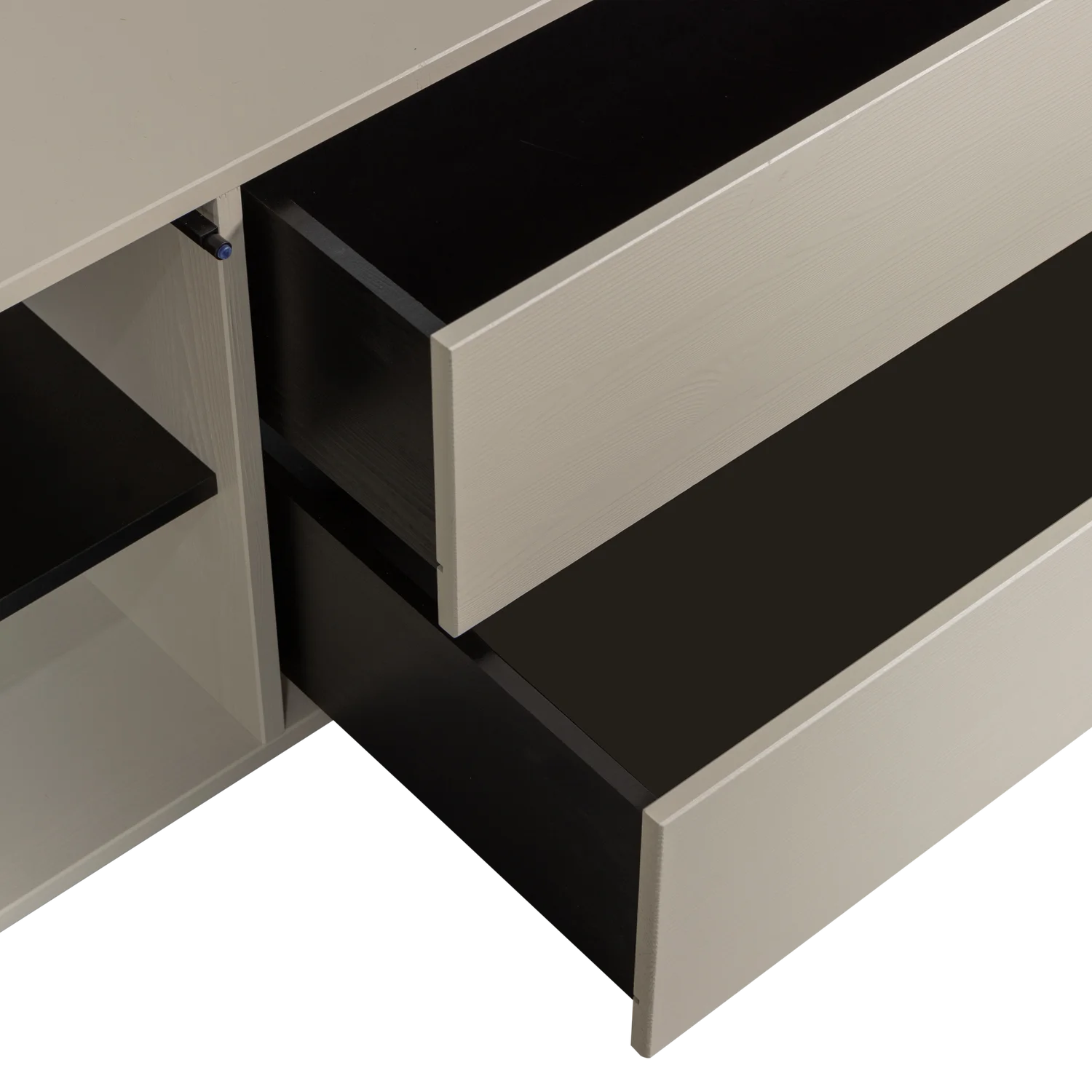 TV Möbel SETTLE DOWN 200 cm Kiefer Massiv staubgrau Lowboard