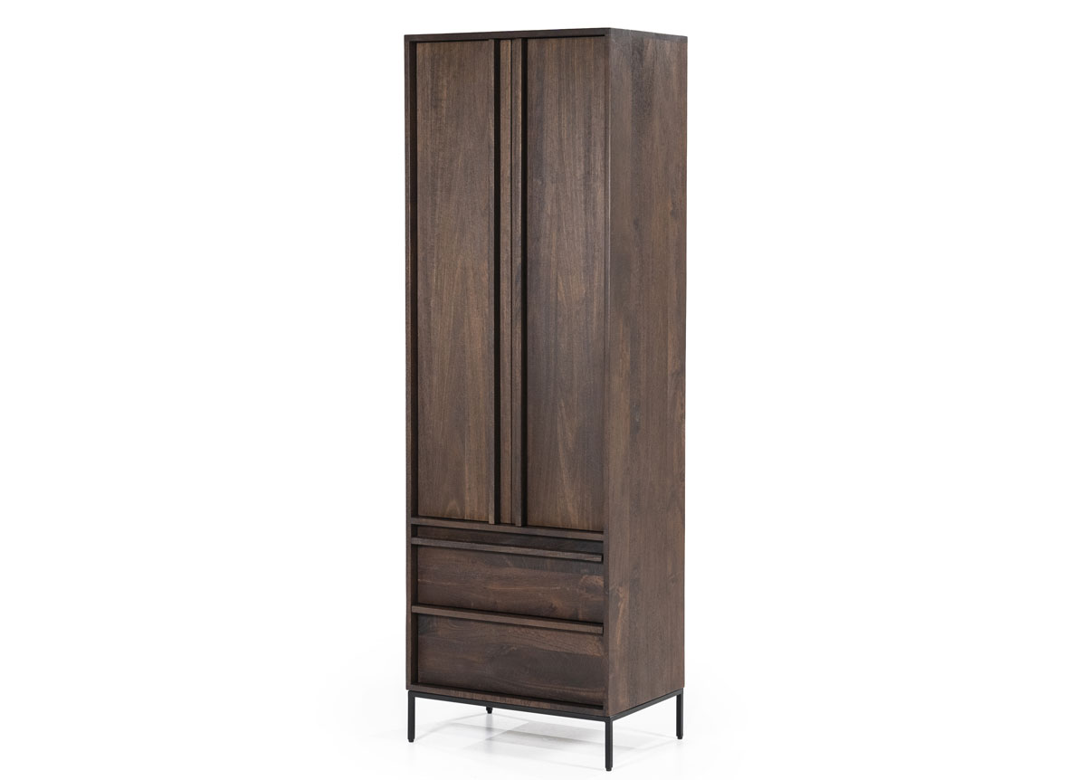 Schrank Jimmy 2-türig H 180 cm Mangoholz braun