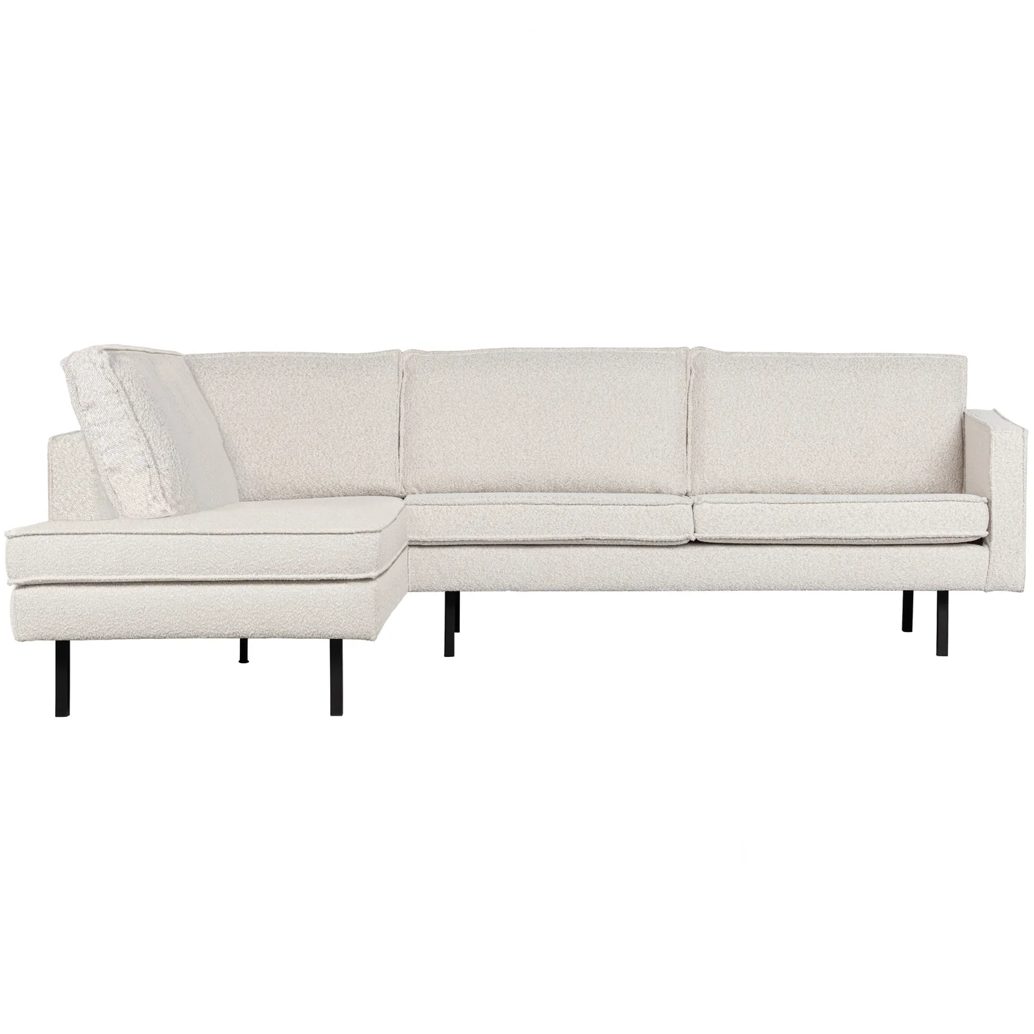 Eckgarnitur Rodeo Bouclé natur Couch Sofa Ecksofa Longchair links