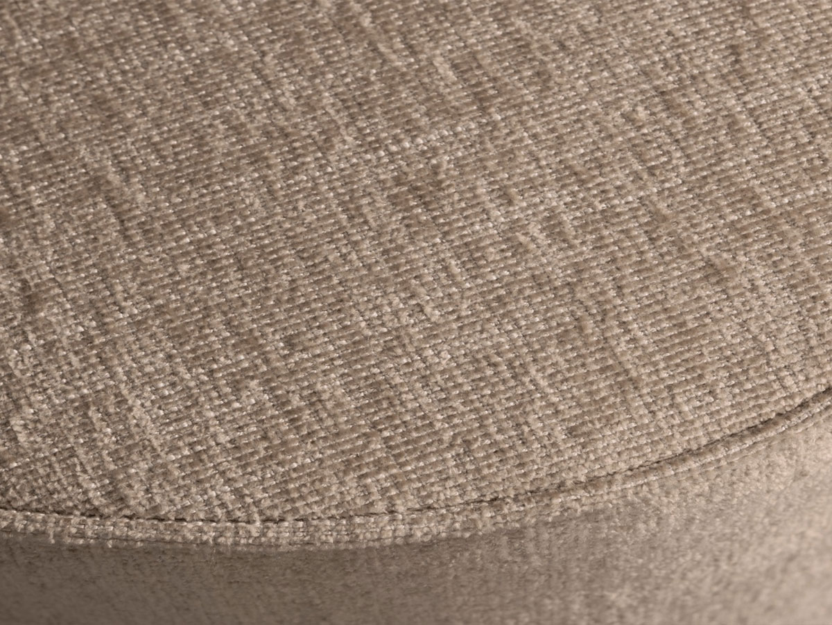 Pouf PEARL XL Ø 40 cm Hocker Sitzhocker mud melange