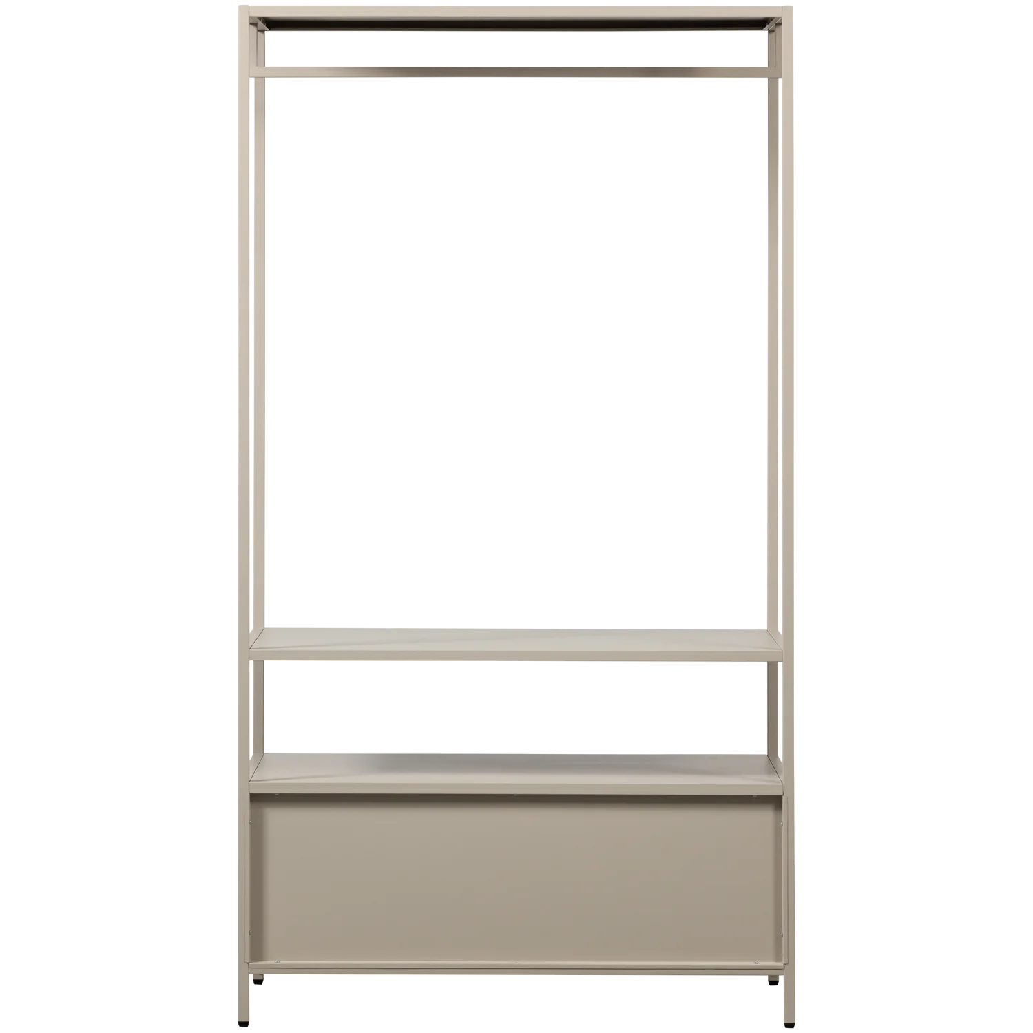 Kleiderschrank Kleiderständer Ferris B 100 cm Metall sandfarben  