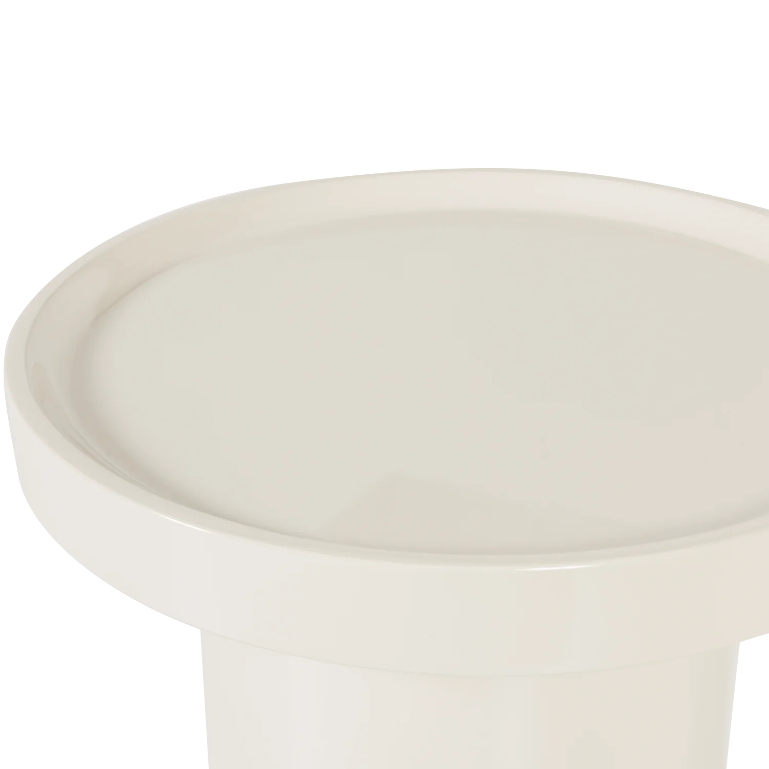 Beistelltisch VELUNA Ø 40 cm MDF hochglanz sandfarben