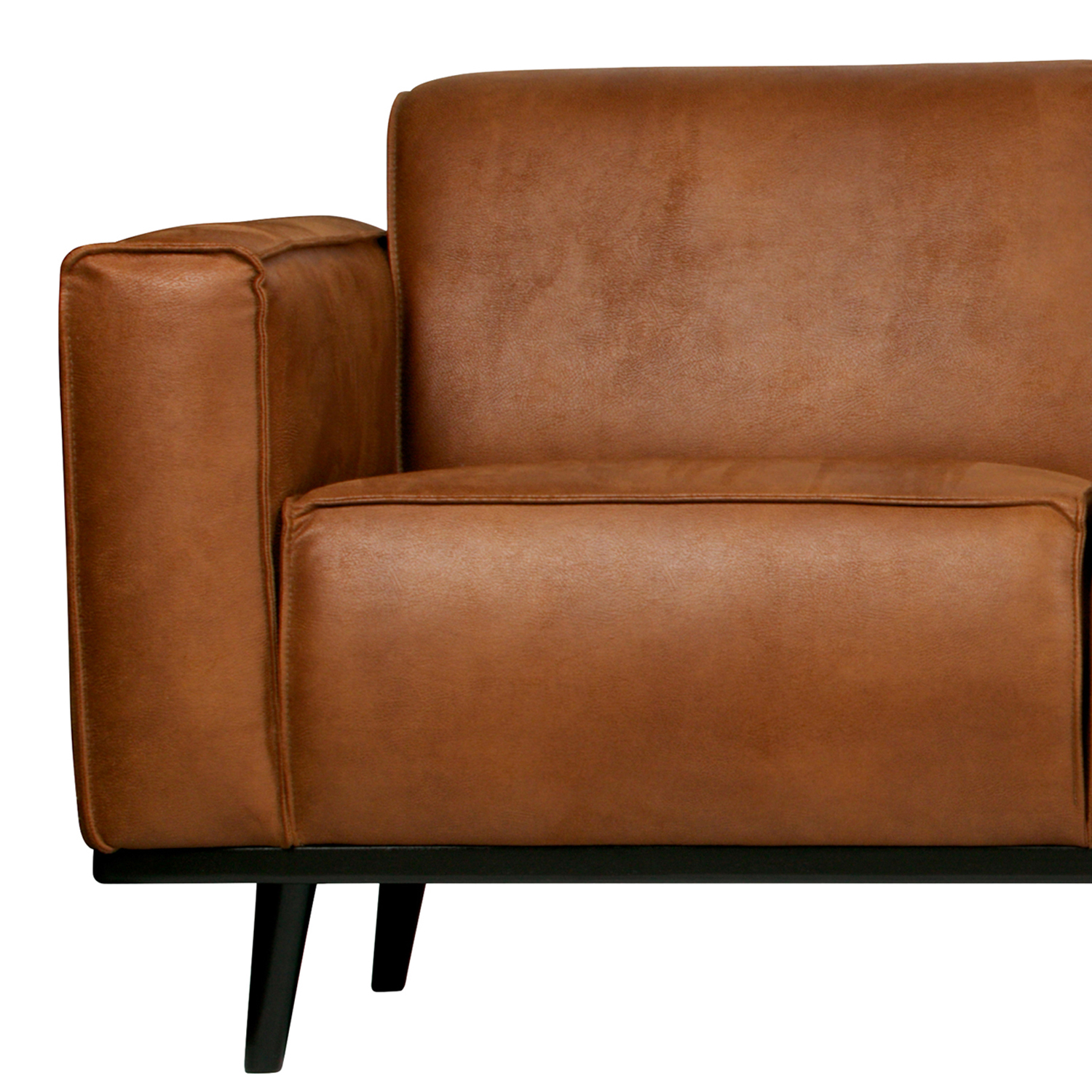BePureHome 3 Sitzer Sofa STATEMENT Eco Leder cognac