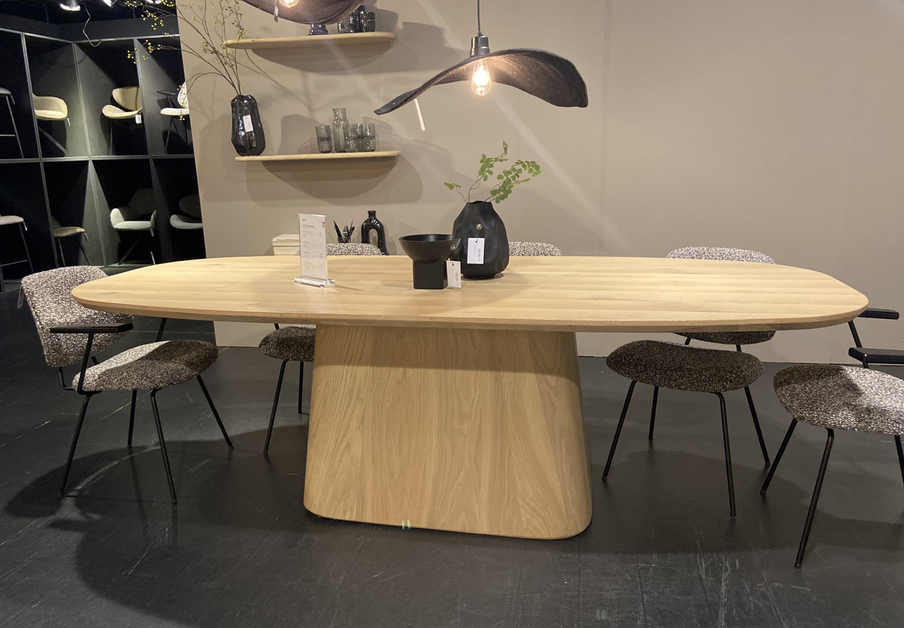 Esstisch ARON Nola 300 x 110 cm oval Eiche Holz natur