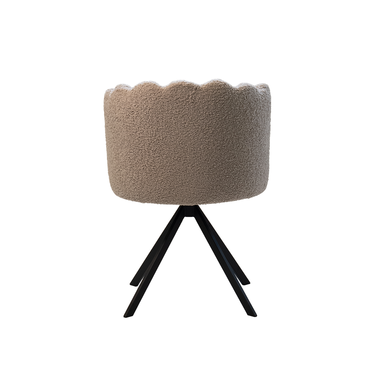 Esszimmerstuhl SABI drehbar Teddy Stoff taupe