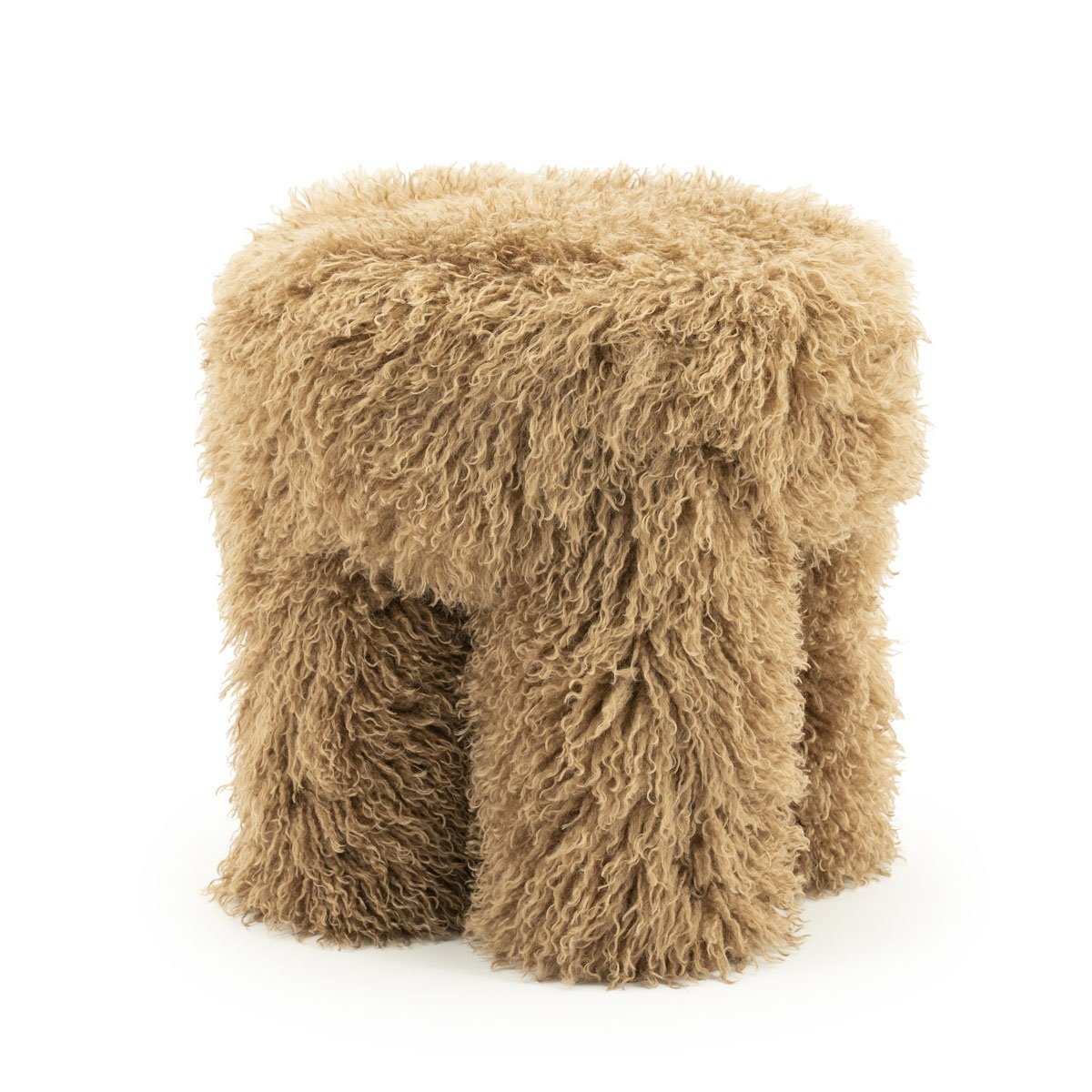 Pouf Doodly Ø 40 cm taupe Hocker Sitzhocker