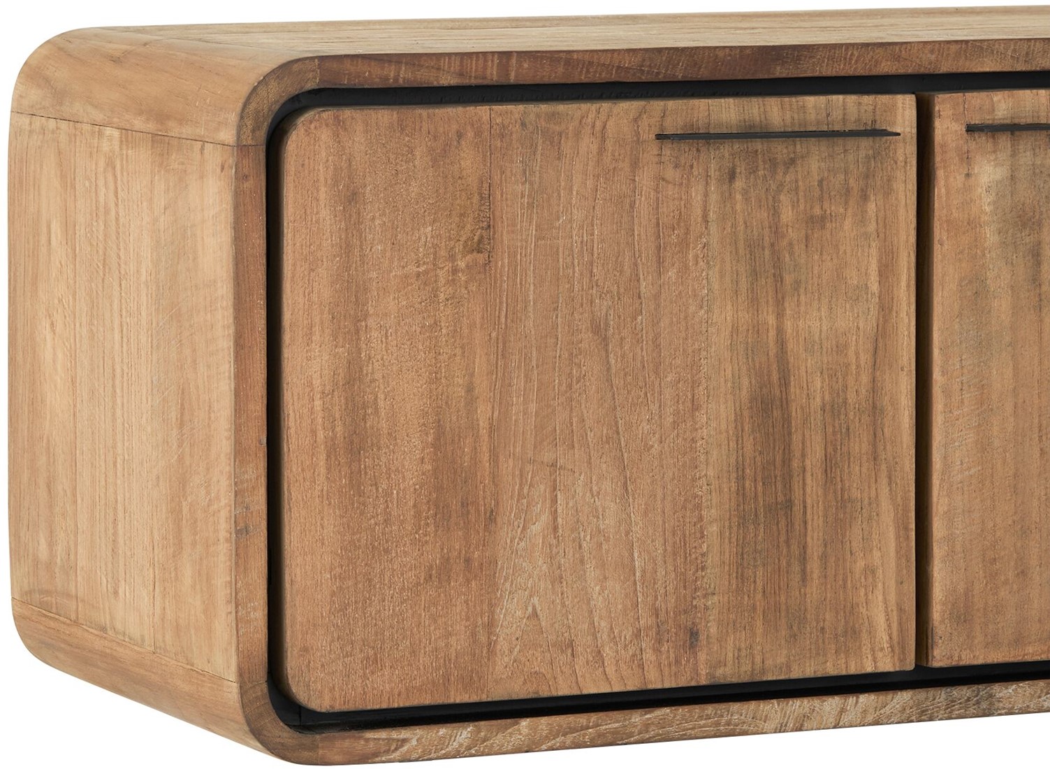 TV Möbel Evo 225 cm hängend recyceltes Teakholz Lowboard