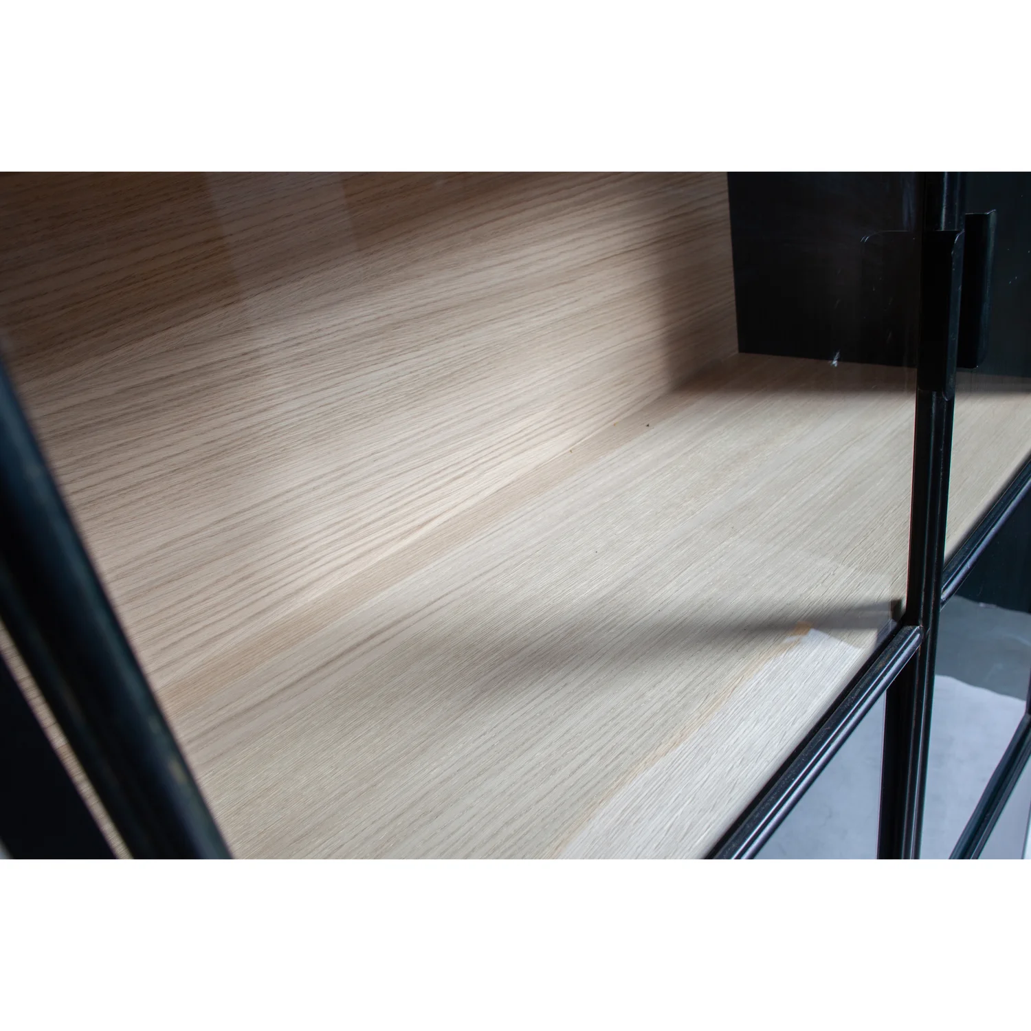 Vitrinenschrank SIVAN H 200 cm Schrank Holzschrank Kiefernholz schwarz