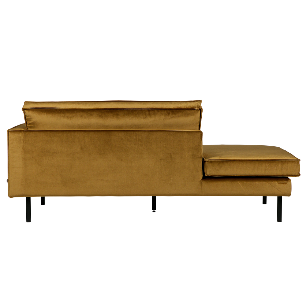 Sofa Chaiselongue RODEO Recamiere Samt honiggelb