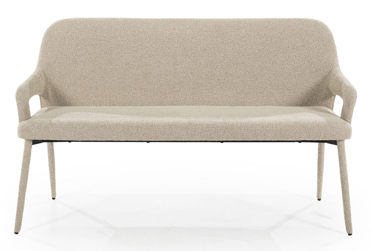 Esstischbank Fika 140 cm Stoff taupe Sitzbank