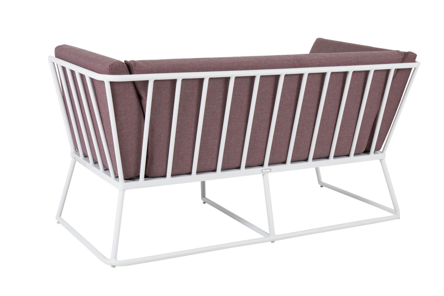Design Gartenbank Bank VENICE 2-Sitzer  incl. Sitzpolster Aluminium