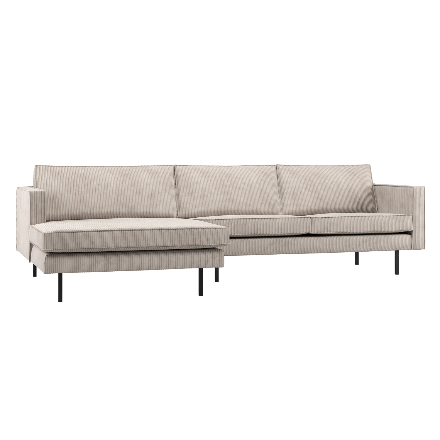 Ecksofa Rodeo Ripstoff ecru Recamiere links