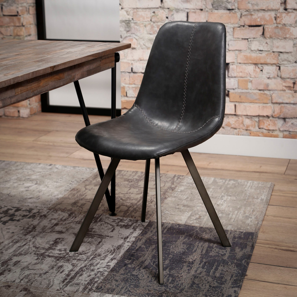Esstischstuhl Esszimmerstuhl SADDLE Küchenstuhl schwarz Stuhl