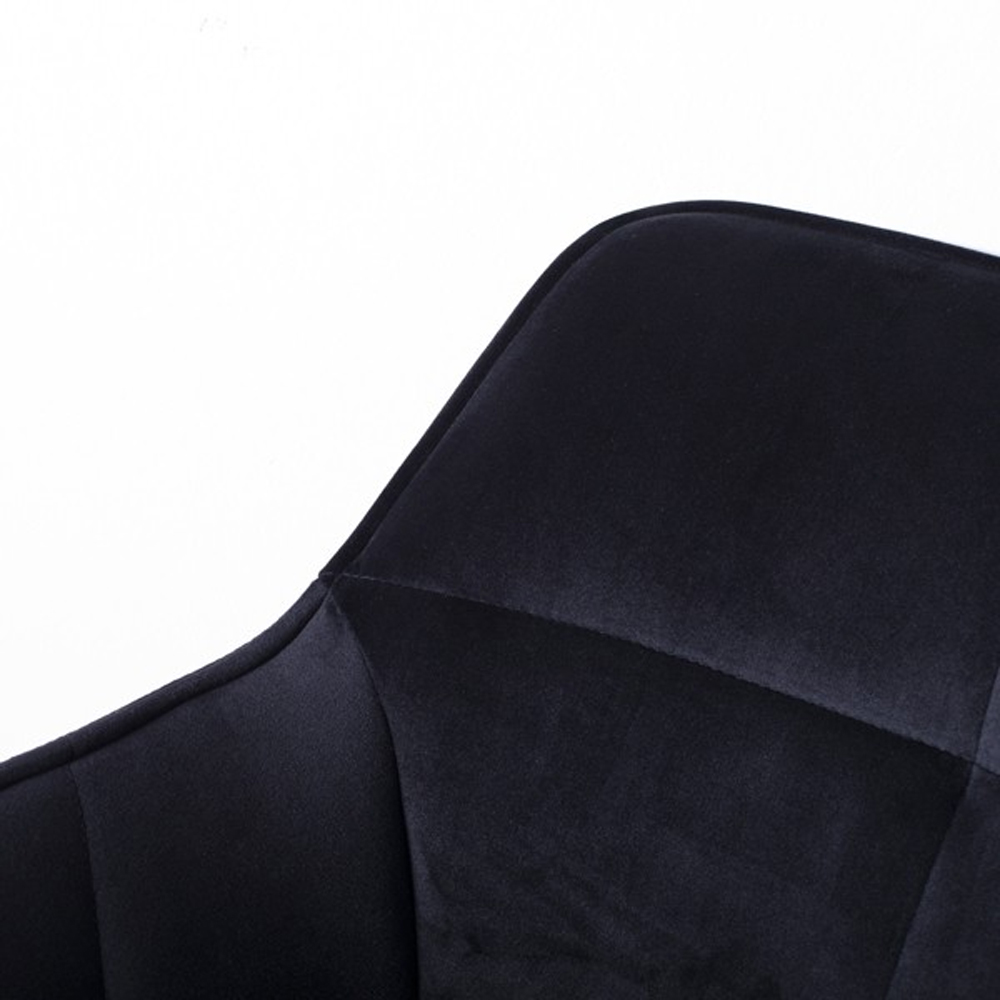 Barhocker Shannon drehbar SH 74 cm Samt schwarz
