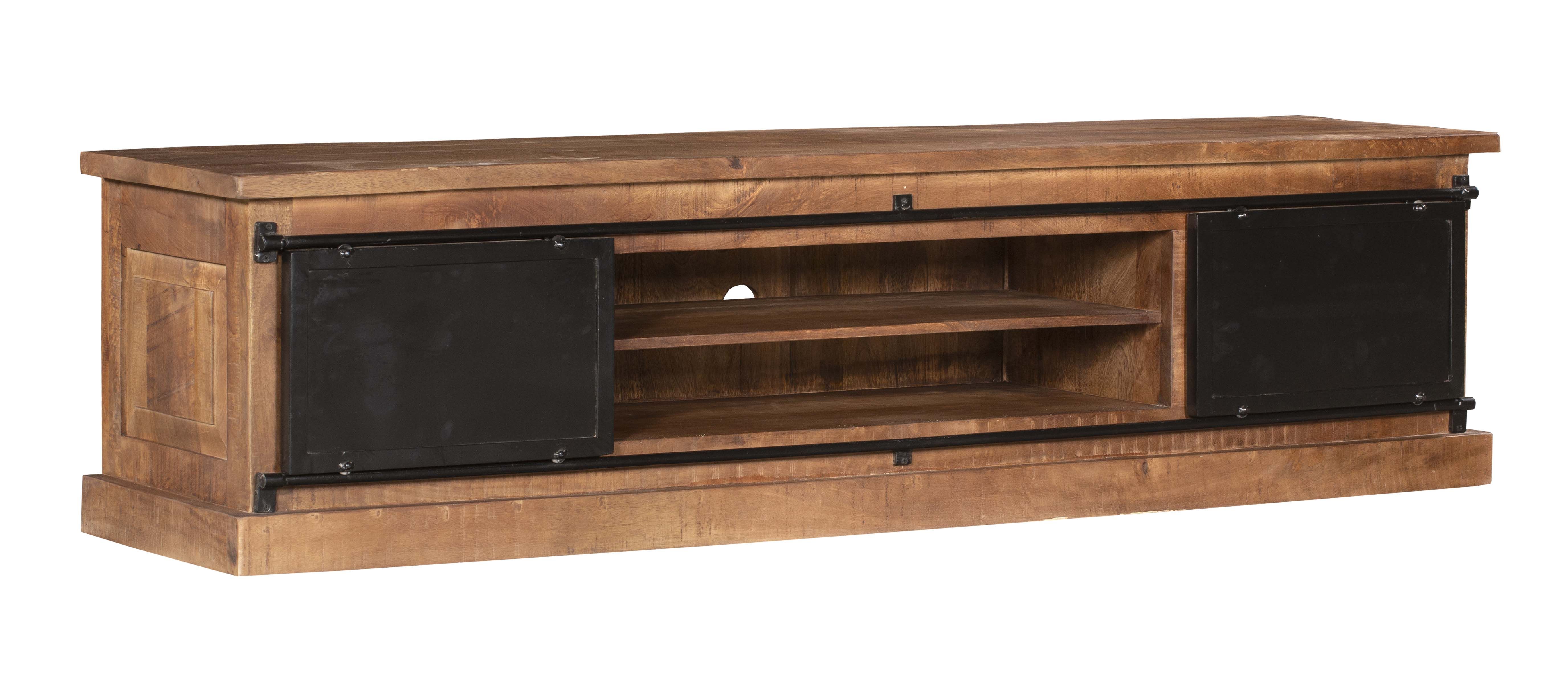 TV Möbel Tamar 200 cm Mango Massivholz Metall Lowboard