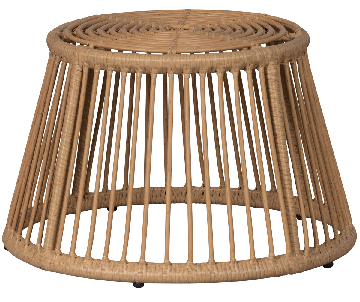 Garten Beistelltisch ALATNA Korbgeflecht Hocker Outdoor