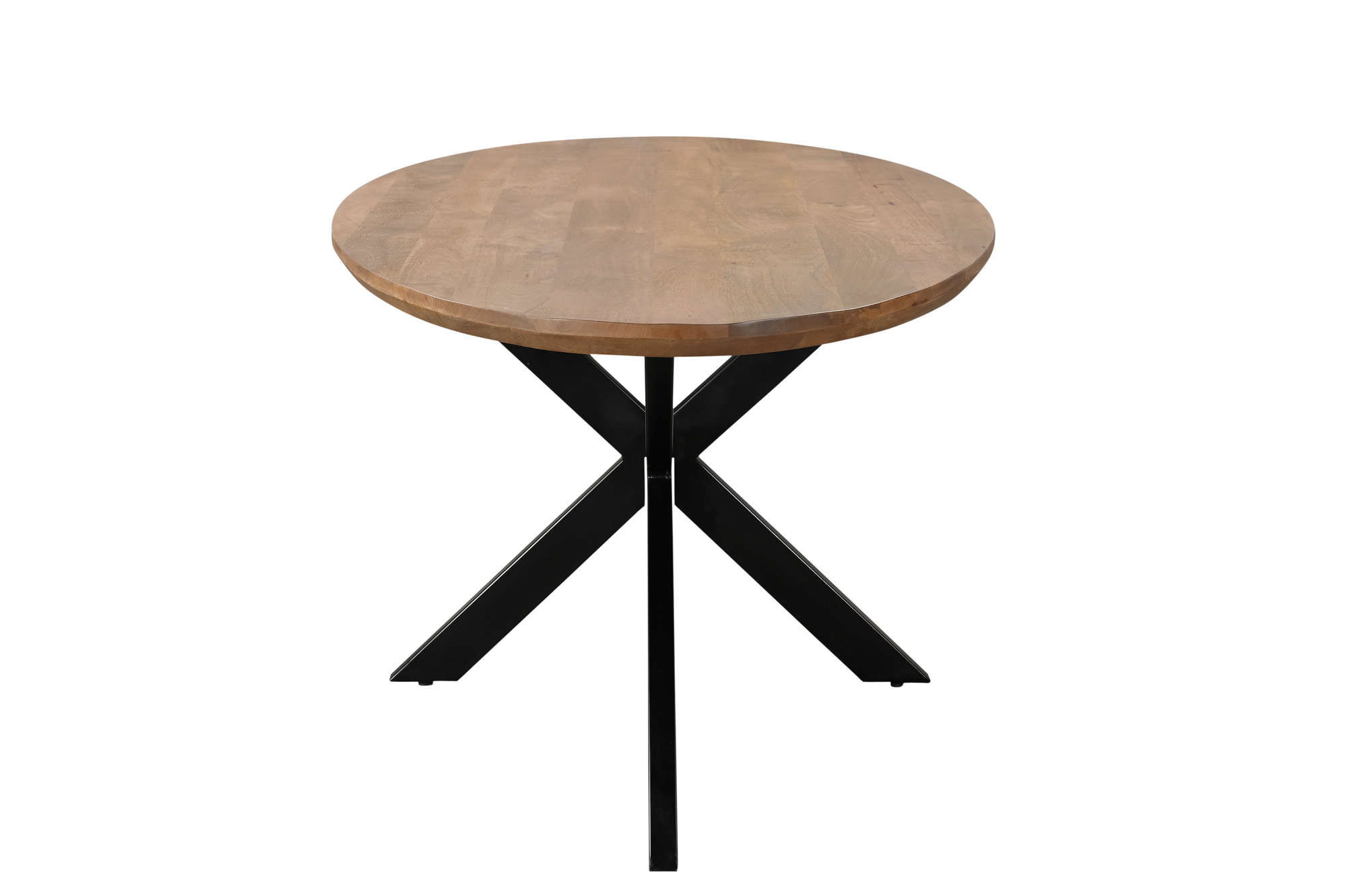 Esstisch Jesper oval 180 x 90 cm Mangoholz braun Metall