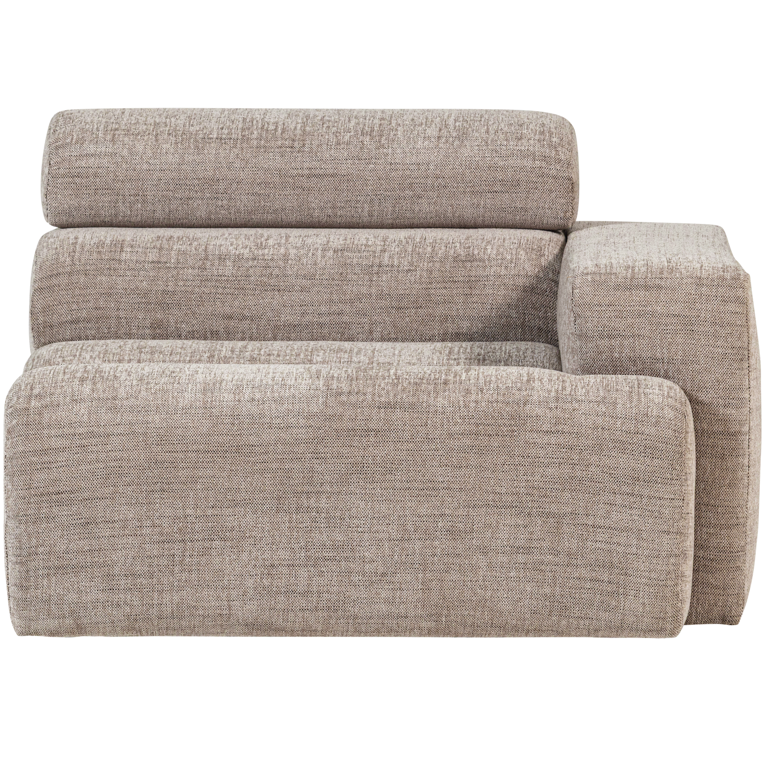 Sofaelement NOVI mit Armlehne rechts Element Webstoff natur melange