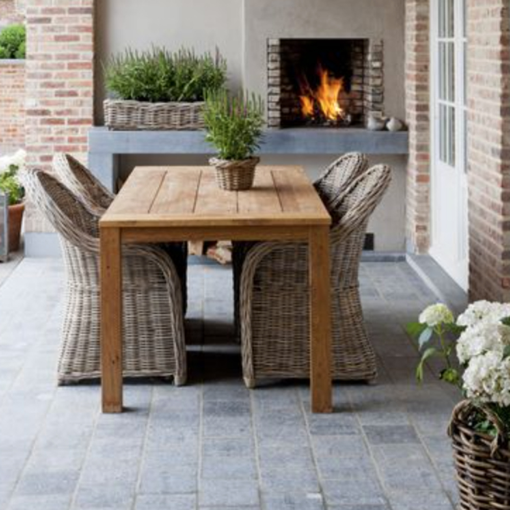 TEAK Gartentisch EVOY 200 x 100 cm Teakholz