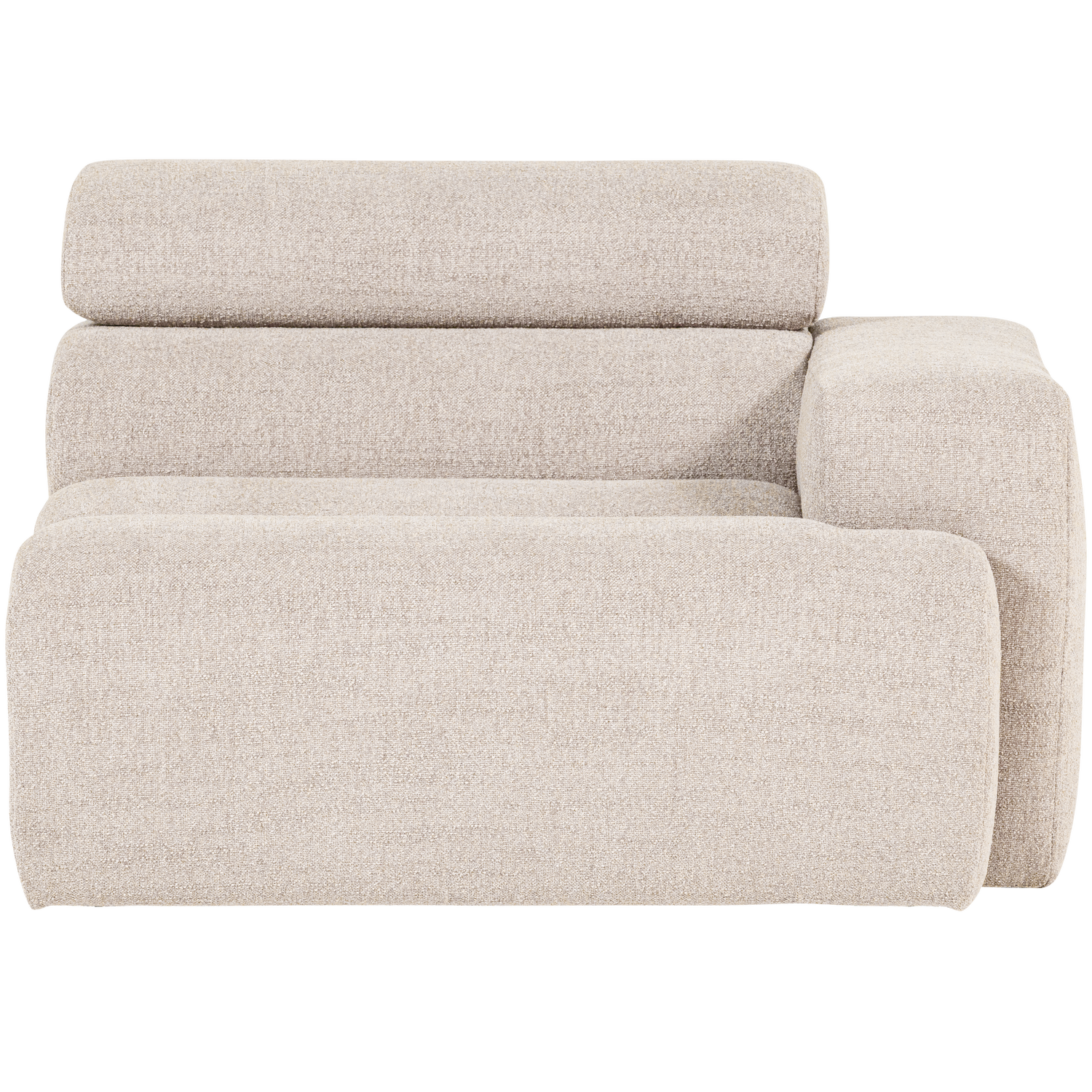 Sofaelement NOVI mit Armlehne rechts Element Bouclé natur